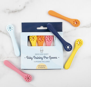 Baby training spoon set for for self-feeding and baby led weaning