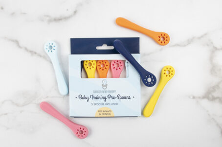 Baby training spoon set for for self-feeding and baby led weaning